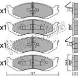 Тормозные колодки, дисковые, комплект TRUSTING 227.0 218 22 21823 Jeep Cherokee (XJ) 2 Внедорожник 2.5 4x4 121 л.с. 1990 – 1996