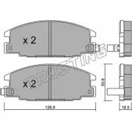 Тормозные колодки, дисковые, комплект TRUSTING 21543 253.0 21 467 1748900