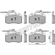 Тормозные колодки, дисковые, комплект TRUSTING Peugeot 406 1 (8C) Купе 3.0 V6 24V 190 л.с. 1997 – 2004 260.1 23754 2 3753