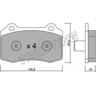 Тормозные колодки, дисковые, комплект TRUSTING HKNRH AD ZZR 260.5 1748914