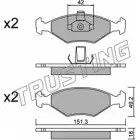 Тормозные колодки, дисковые, комплект TRUSTING 23 218 Fiat Albea 282.2 23775