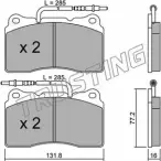 Тормозные колодки, дисковые, комплект TRUSTING 297.2 23576 235 75 Peugeot 607