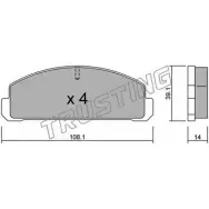 Тормозные колодки, дисковые, комплект TRUSTING 2 0564 1748989 1REP0R 309.0