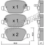 Тормозные колодки, дисковые, комплект TRUSTING 1749033 256 52 25653 333.4