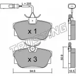 Тормозные колодки, дисковые, комплект TRUSTING 23446 Volkswagen Transporter (T4) 4 Грузовик 1.9 D 60 л.с. 1990 – 1995 2322 4 355.1