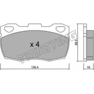 Тормозные колодки, дисковые, комплект TRUSTING XTQ TP TN3DCA4 1749076 361.1