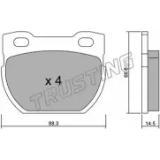 Тормозные колодки, дисковые, комплект TRUSTING JOEQSL Land Rover Defender 1 (L316) Внедорожник 3.9 4x4 (L316) 182 л.с. 1993 – 2000 363.0 2 3471