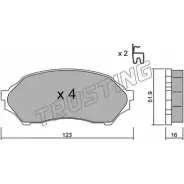 Тормозные колодки, дисковые, комплект TRUSTING Mazda 323 (BJ) 6 Хэтчбек 1.5 16V 88 л.с. 1998 – 2001 VM2GL 396.0 23 490