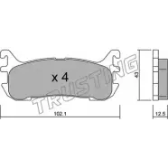 Тормозные колодки, дисковые, комплект TRUSTING 233 87 AX1JDJ1 408.0 Mazda 323 (BA) 5 Седан 2.0 133 л.с. 1994 – 1998