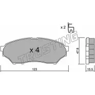 Тормозные колодки, дисковые, комплект TRUSTING 412.0 82URGXH 23 487 Mitsubishi Pajero Pinin 1 (H60, H70) Внедорожник 2.0 GDI (H67W. H77W) 129 л.с. 2000 – 2007