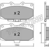 Тормозные колодки, дисковые, комплект TRUSTING 21 854 Subaru Impreza (GD) 2 Седан 2.0 i WRx AWD (GDA) 228 л.с. 2002 – 2005 428.0 21922