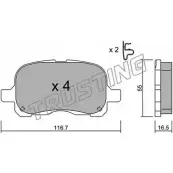 Тормозные колодки, дисковые, комплект TRUSTING 23 294 458.0 A98RLGT Toyota Corolla (E100) 7 Универсал 2.0 D (CE100) 72 л.с. 1992 – 1997