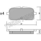 Тормозные колодки, дисковые, комплект TRUSTING Toyota Paseo (L50) 2 Купе 1.5 (EL54) 110 л.с. 1995 – 1999 2349 1 ZNOIBE 461.0