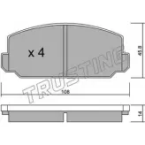 Тормозные колодки, дисковые, комплект TRUSTING 1749194 477.0 F5PJMR 2 0535