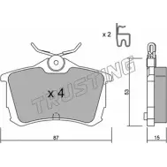 Тормозные колодки, дисковые, комплект TRUSTING Honda Accord 6 (CK, CG, CH) Седан 2.3 152 л.с. 1997 – 2003 23 527 BVX53M7 481.0