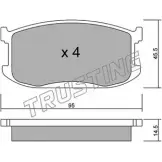 Тормозные колодки, дисковые, комплект TRUSTING 483.0 UMNQJ 2 0760 1749201