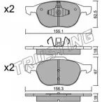 Тормозные колодки, дисковые, комплект TRUSTING Mazda 3 (BL) 2 Хэтчбек 2.0 MZR 147 л.с. 2009 – 2013 23724 23 723 550.0