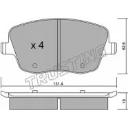 Тормозные колодки, дисковые, комплект TRUSTING 19ZQG0O 2 3581 563.0 Skoda Fabia (6Y5) 1 Универсал 2.0 116 л.с. 2000 – 2007