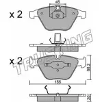 Тормозные колодки, дисковые, комплект TRUSTING 24161 574.4 Bmw X1 (E84) 1 2009 – 2014 2 3347