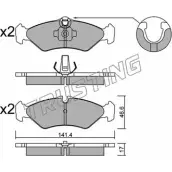 Тормозные колодки, дисковые, комплект TRUSTING 1749510 587.1 24 739 24740