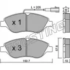 Тормозные колодки, дисковые, комплект TRUSTING 593.0 23712 1749518 2 3711