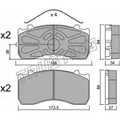 Тормозные колодки, дисковые, комплект TRUSTING 29116 599.0 29 115 Citroen C-Zero 1 (MiEV) Хэтчбек