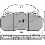 Тормозные колодки, дисковые, комплект TRUSTING 290 90 FCOTRV7 1749582 605.0