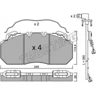 Тормозные колодки, дисковые, комплект TRUSTING 605.0W 2909 0 1749583 TZSYRD5