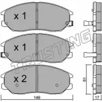 Тормозные колодки, дисковые, комплект TRUSTING 649.0 24234 Hyundai XG (XG) 1 1998 – 2005 241 67