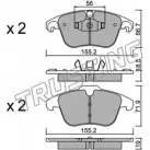 Тормозные колодки, дисковые, комплект TRUSTING 691.3 Citroen C4 Picasso 1 (UD, PF2) Минивэн 2.0 HDi 150 150 л.с. 2009 – 2013 245 57 24558