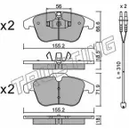 Тормозные колодки, дисковые, комплект TRUSTING 2433 2 XY8BR Citroen C5 2 (RE, PF3) Универсал 3.0 V6 211 л.с. 2004 – 2007 691.5W