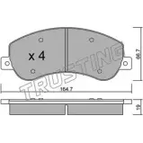 Тормозные колодки, дисковые, комплект TRUSTING 1750090 696.1 2448 4 0E3HH