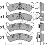 Тормозные колодки, дисковые, комплект TRUSTING 700.0 23628 2 3627 1750094