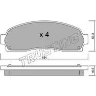 Тормозные колодки, дисковые, комплект TRUSTING GA3RWJX 701.0 2506 8 Ford Explorer 3 (U152) 2002 – 2005