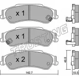 Тормозные колодки, дисковые, комплект TRUSTING 738.0 24200 2 3677 Fiat Punto (188) 2 Хэтчбек 1.9 JTD 101 л.с. 2003 – 2012