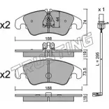 Тормозные колодки, дисковые, комплект TRUSTING Audi A4 (B8) 4 Универсал 3.2 Fsi 265 л.с. 2008 – 2012 791.0W 24409 244 08