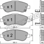 Тормозные колодки, дисковые, комплект TRUSTING 24639 Honda CR-V 4 (RM) Кроссовер 2.4 AWD 180 л.с. 2012 – наст. время 246 38 805.0