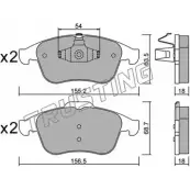 Тормозные колодки, дисковые, комплект TRUSTING 819.0 Renault Latitude (L70) 1 Седан 2.0 dCi 150 (L70H) 150 л.с. 2011 – 2024 2 4709 24710