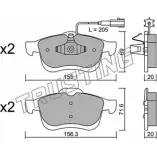 Тормозные колодки, дисковые, комплект TRUSTING 2 4727 Fiat Doblo (263) 2 Фургон 1.4 120 л.с. 2011 – 2024 24729 840.1