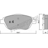 Тормозные колодки, дисковые, комплект TRUSTING 28MKULK 869.0 Citroen DS3 1 (PF1) Хэтчбек 1.6 HDi 115 115 л.с. 2013 – 2015 2 4883