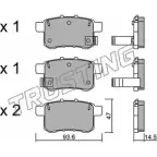 Тормозные колодки, дисковые, комплект TRUSTING 885.0 2 4435 24661 Honda Accord 8 (CW) Универсал 2.0 i 150 л.с. 2008 – 2024