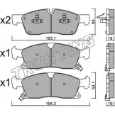 Тормозные колодки, дисковые, комплект TRUSTING Jeep Grand Cherokee (WK, WK2) 4 Внедорожник 3.0 CRD 243 л.с. 2013 – 2024 25191 2 5190 942.0