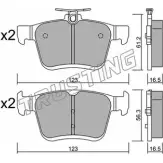 Тормозные колодки, дисковые, комплект TRUSTING 25010 Seat Ateca (KH7) 1 Кроссовер 2.0 TDI 4Drive 150 л.с. 2016 – 2025 967.0 2 5008