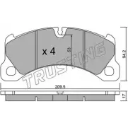 Тормозные колодки, дисковые, комплект TRUSTING 2468 5 GY1QVX Porsche Cayenne (92A) 2 Кроссовер 3.6 GTS 440 л.с. 2015 – 2024 972.0