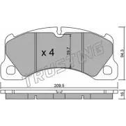 Тормозные колодки, дисковые, комплект TRUSTING 24 295 24553 973.0 Porsche Panamera (970) 1 Хэтчбек 3.0 S E Hybrid 333 л.с. 2011 – 2013