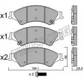 Тормозные колодки, дисковые, комплект TRUSTING Mazda BT-50 (UP, UR) 2 2011 – 2020 25633 987.0 2 5632