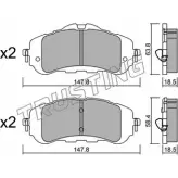 Тормозные колодки, дисковые, комплект TRUSTING Peugeot 308 CC 999.0 25896 2 5895