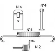 Ремкомплект колодок TRUSTING K435 1752868 A6I O27 ZOP0O