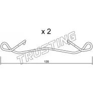 Ремкомплект тормозных колодок TRUSTING 1752935 KIT.096 8GWU8 KCHX 8