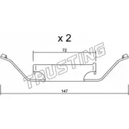 Ремкомплект тормозных колодок TRUSTING X04YP DG KIT.104 XR5TAB7 1752941